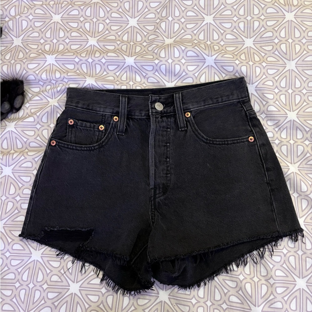 Levi's Black Jean Shorts for Women